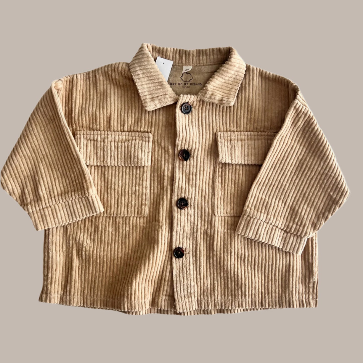 Almond Corduroy Oversized Jacket