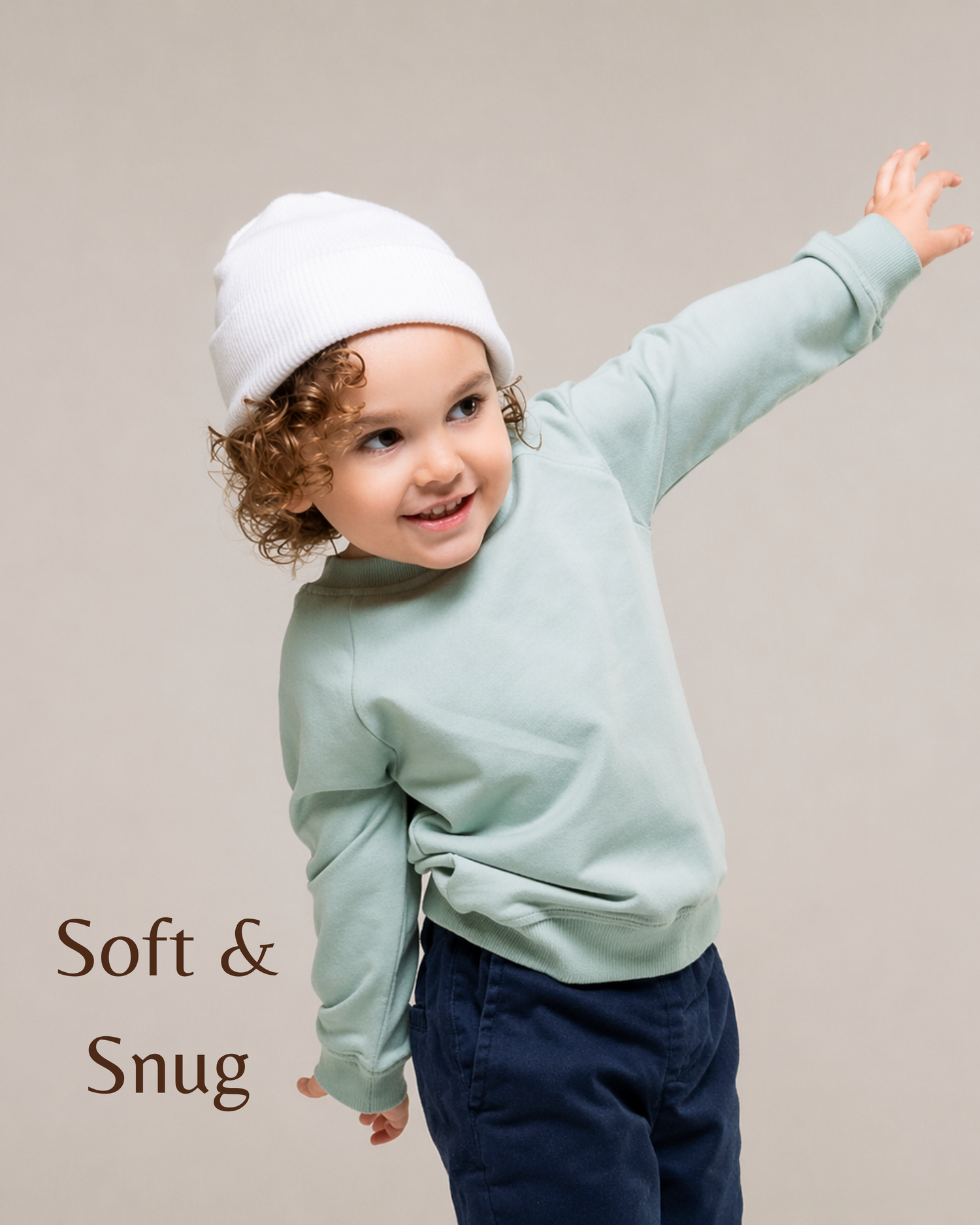 Soft & Snug: Wrap your little one in softness. The Soft & Snug Collection brings together warm sweaters and cozy knits made for cuddled days and chilly outings.