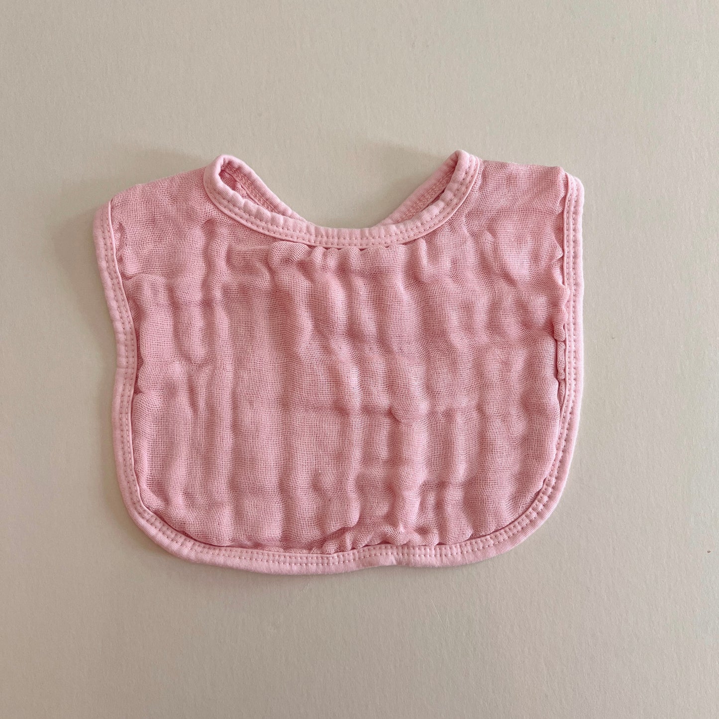 Rose Pink Muslin Bib