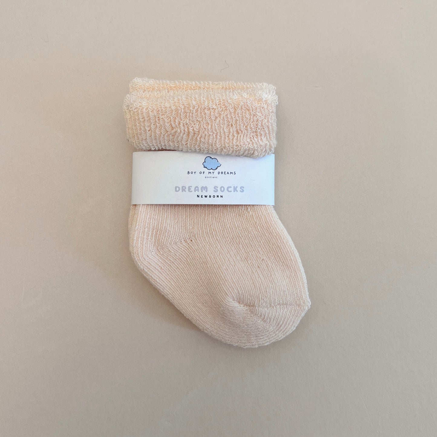 Cream Cozy Baby Socks