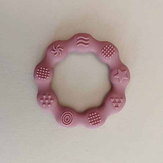 Rose Pink Silicone Teether