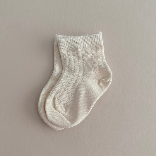 Cream Baby Socks