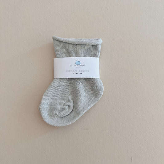 Blue Gray Baby Socks