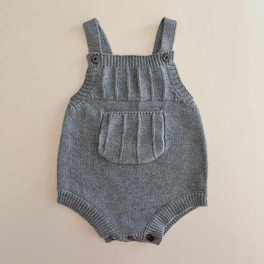 Gray Knitted Romper
