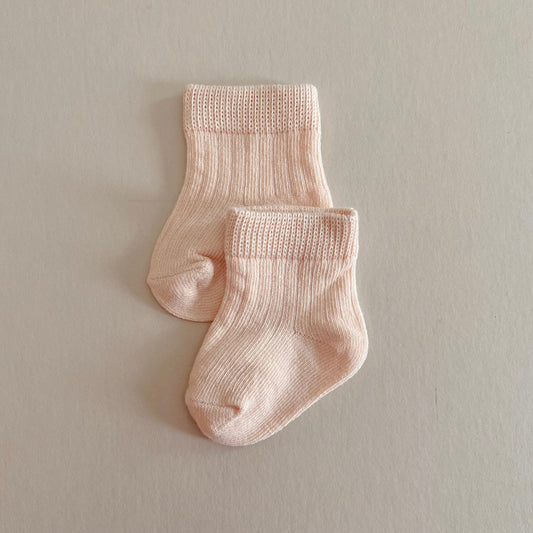 Peach Baby Crew Socks