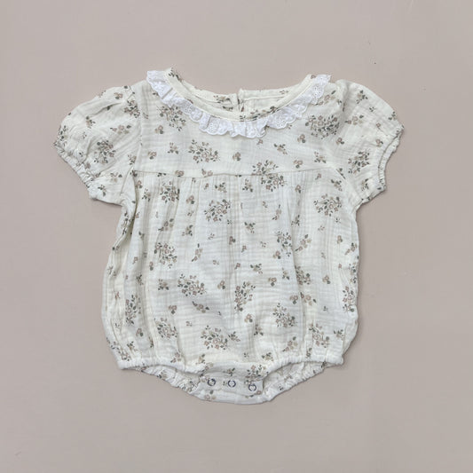 Cream Floral Romper