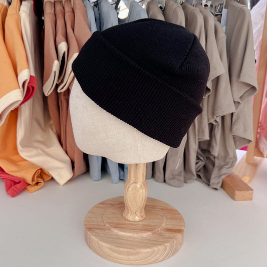 Black Knitted Beanie