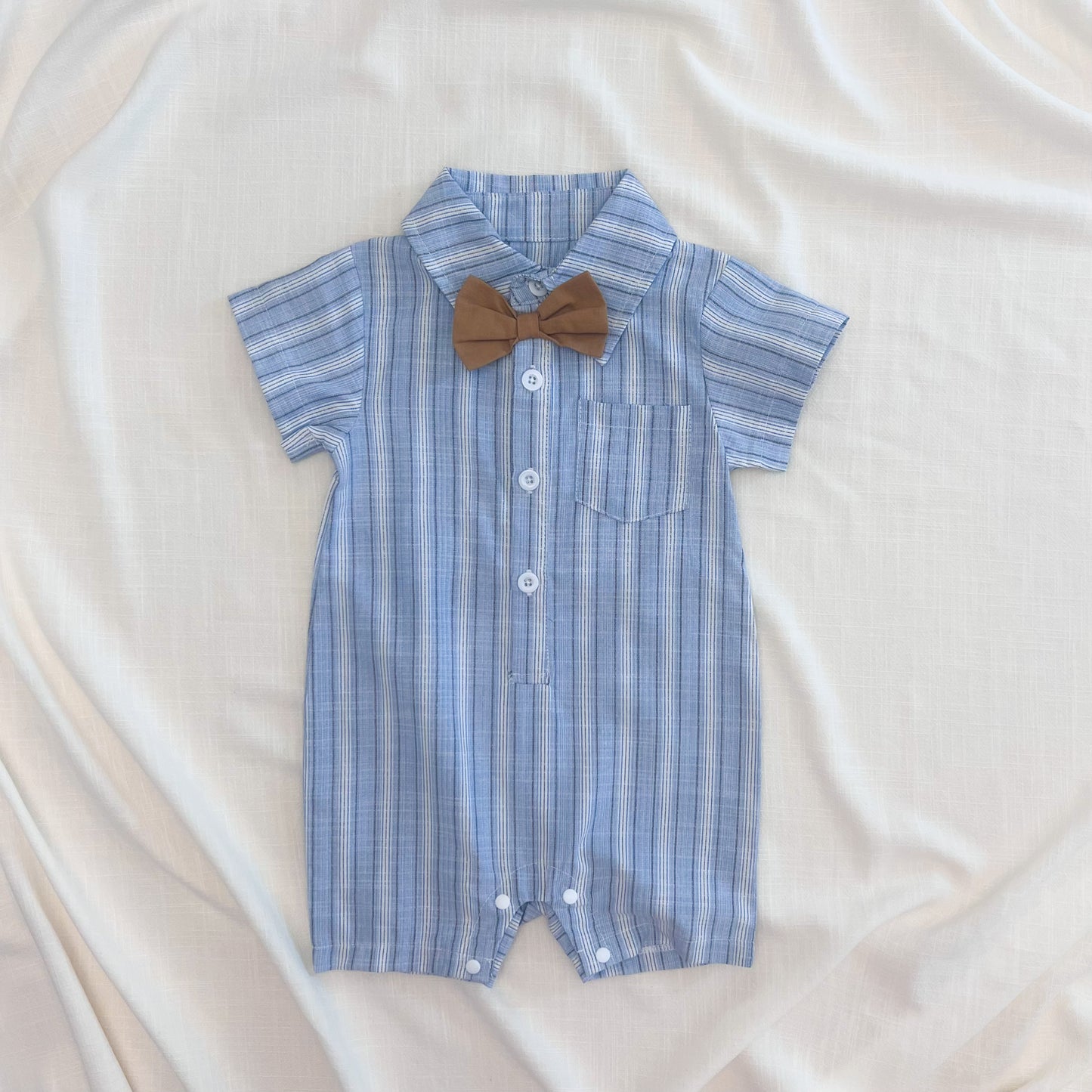Blue Stripe Romper