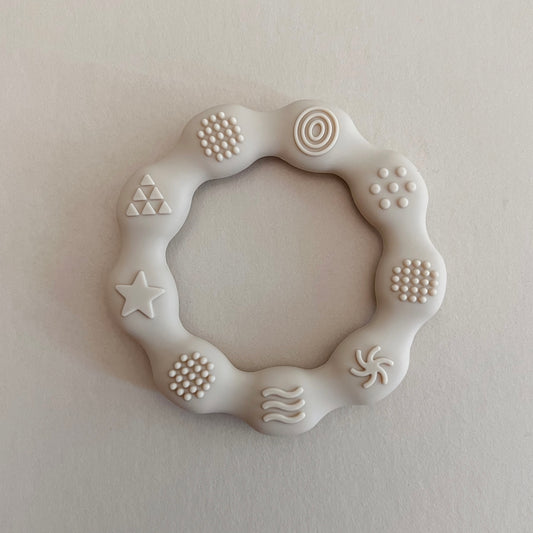 Cream Silicone Teether