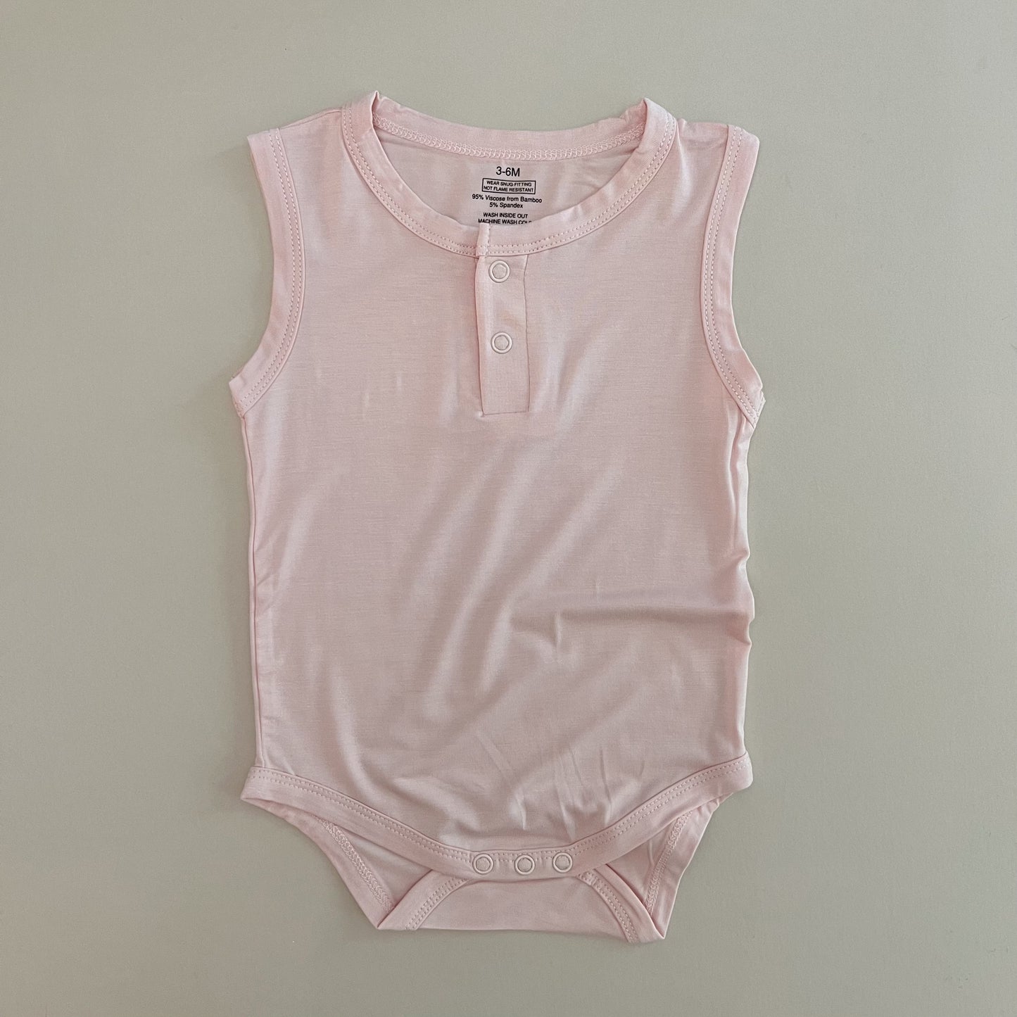 Soft Pink Sleeveless Essential Bodysuit