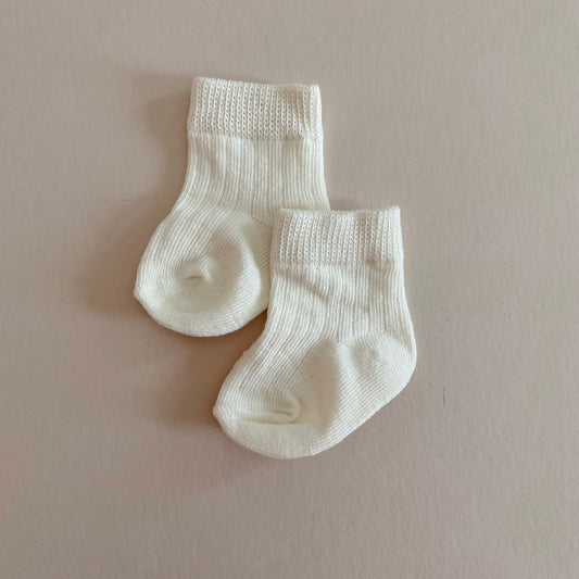 Cream Baby Crew Socks