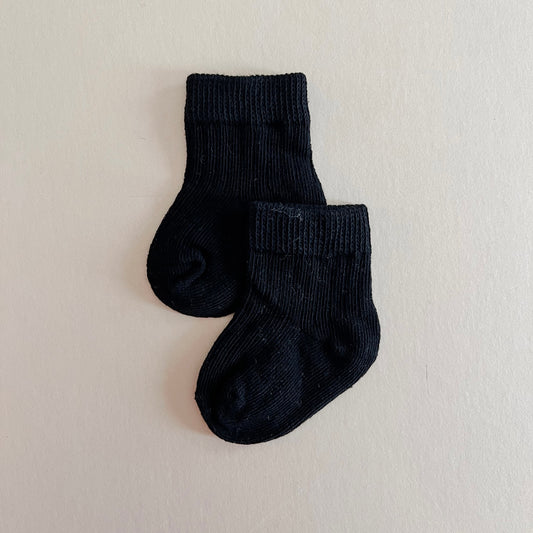 Black Baby Crew Socks