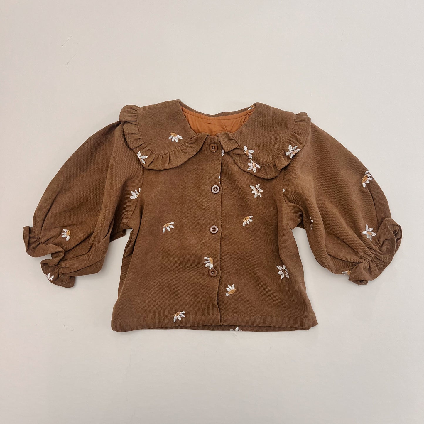 Mocha Daisy Ruffle Jacket