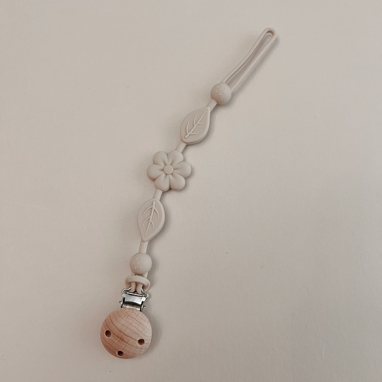 Almond Flower Pacifier Clip