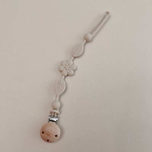 Almond Flower Pacifier Clip