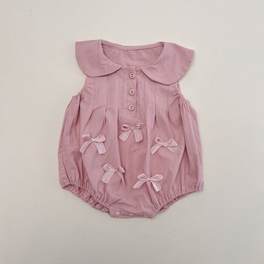Blushing Bows Bubble Romper