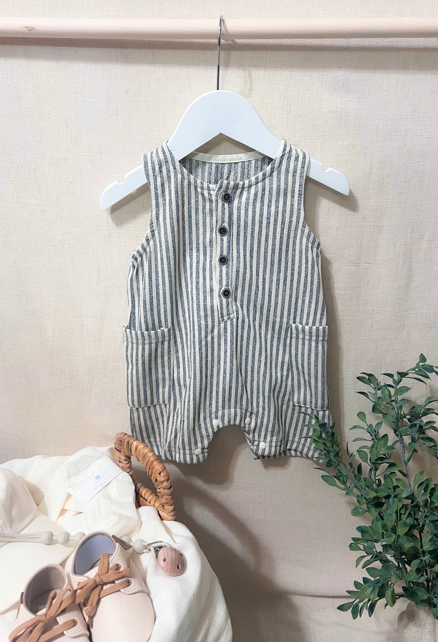 Oslo Striped Sleeveless Romper