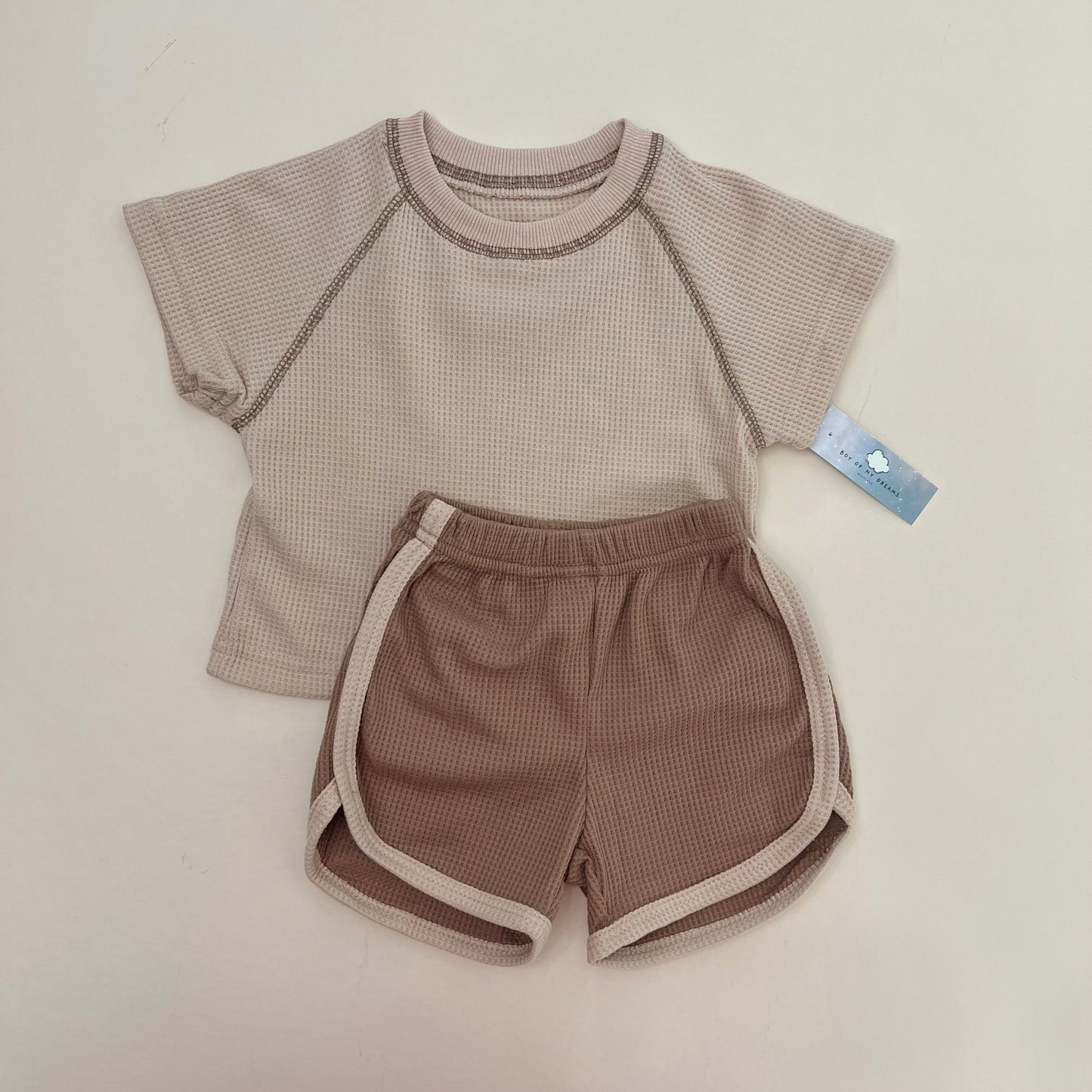 Almond Coffee Waffle Cotton Set