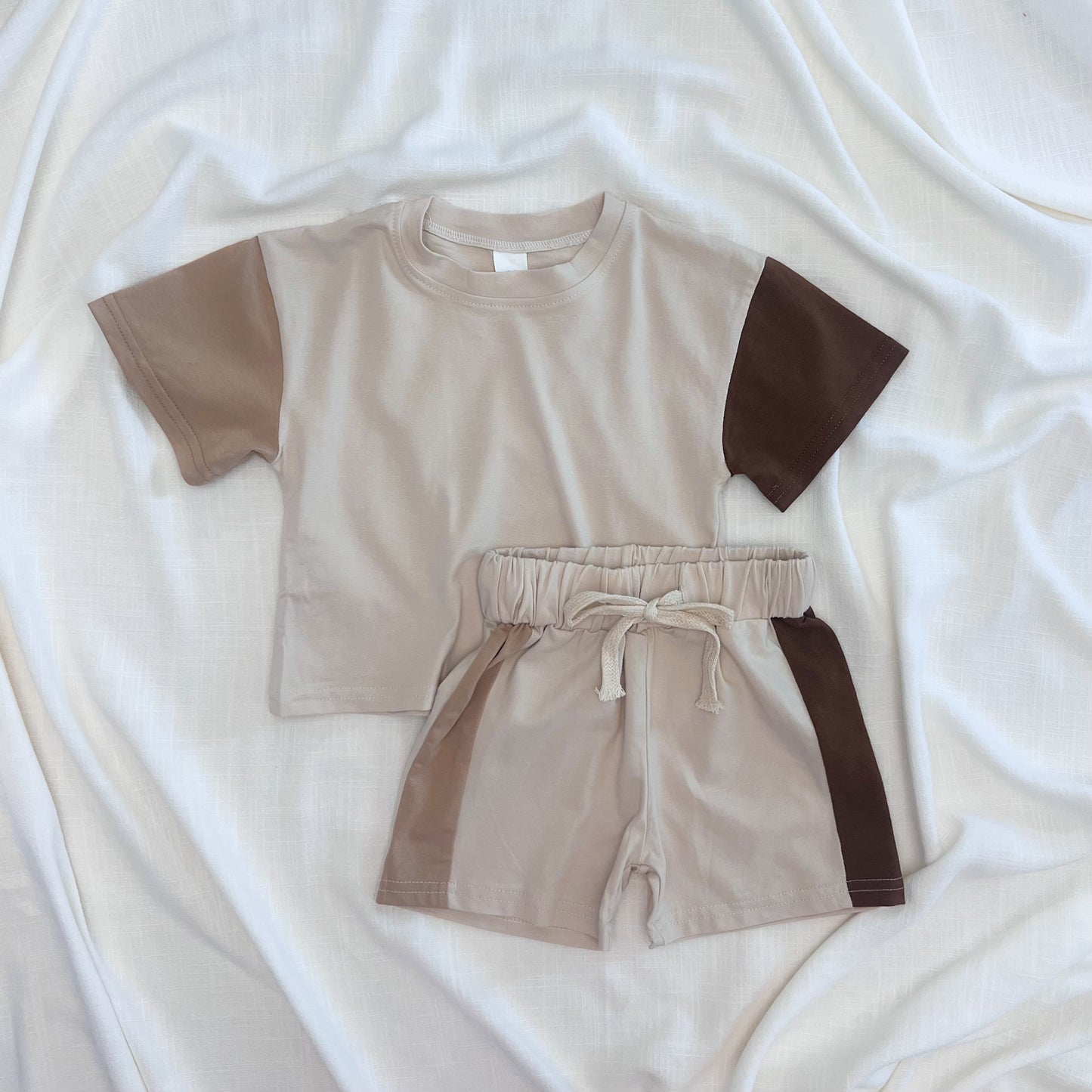 Tan Color Block Set