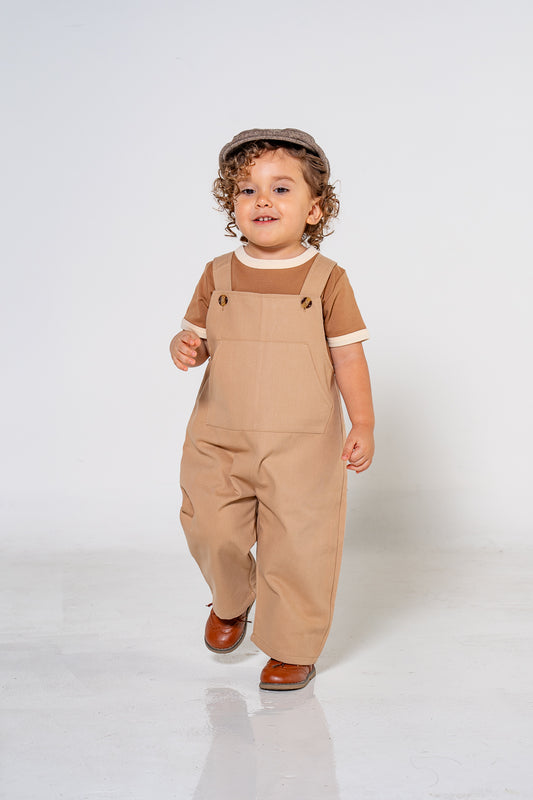 Ecru Cotton Overalls