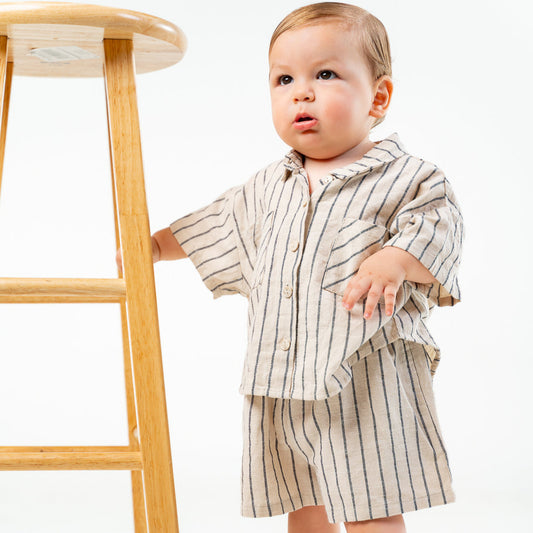 Striped Linen Set