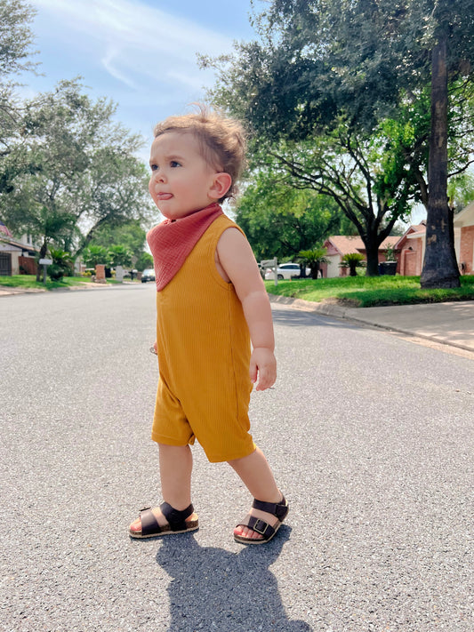 Mustard Sleeveless Romper