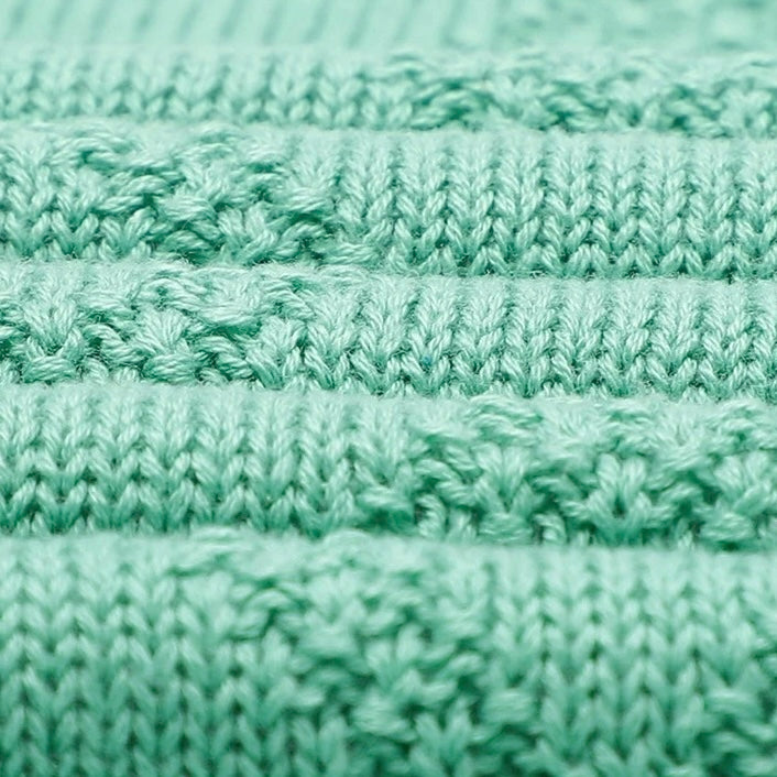 Sky Blue Knitted Blanket