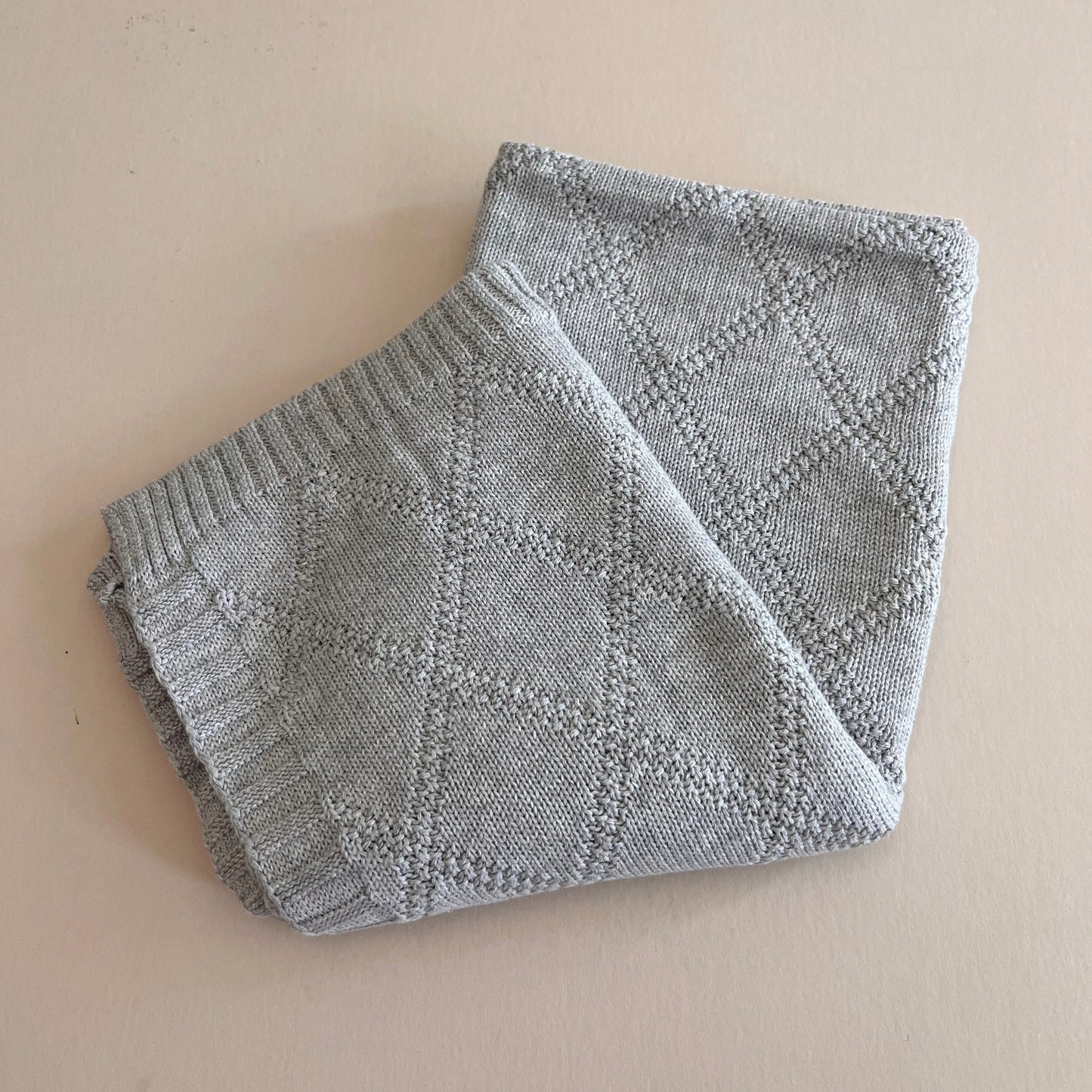 Gray Knitted Blanket