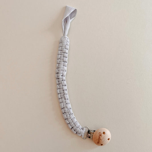 Blue Gray Pacifier Clip