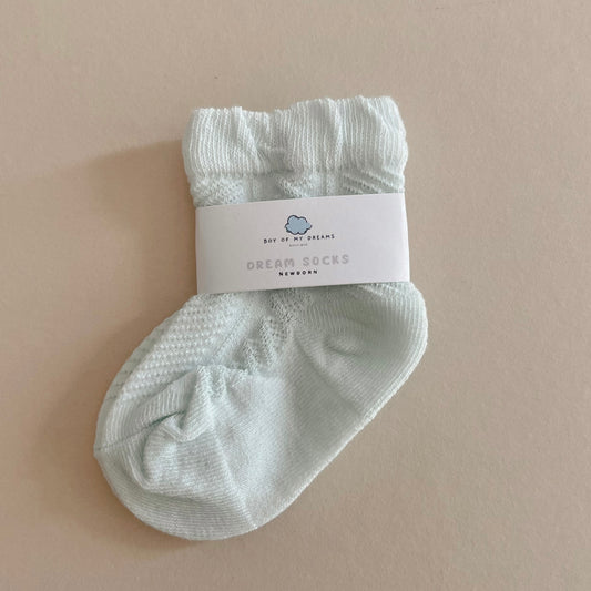 Light Blue Green Baby Socks