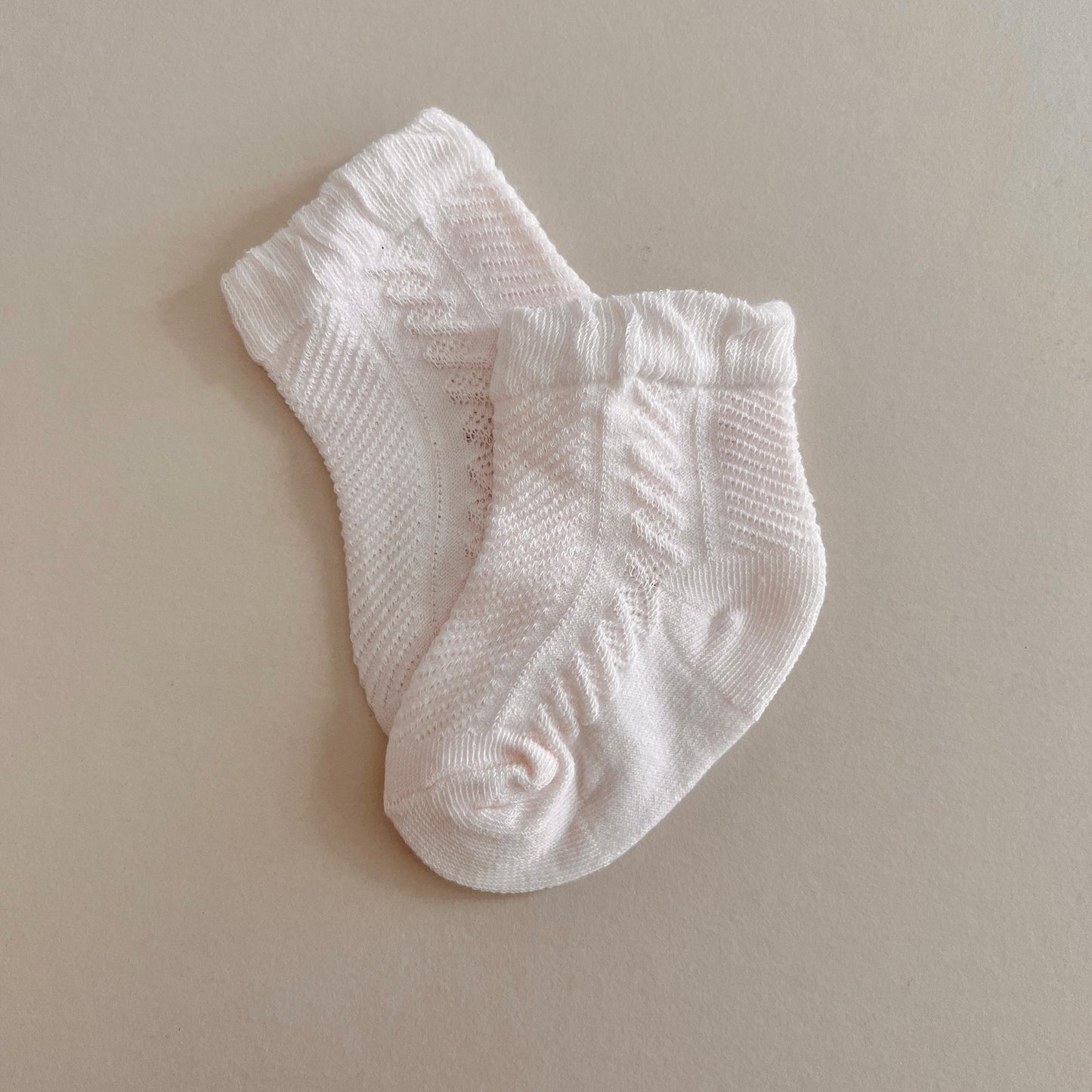 Nude Pink Baby Socks